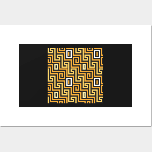 Gold Greck seamless pattern Posters and Art